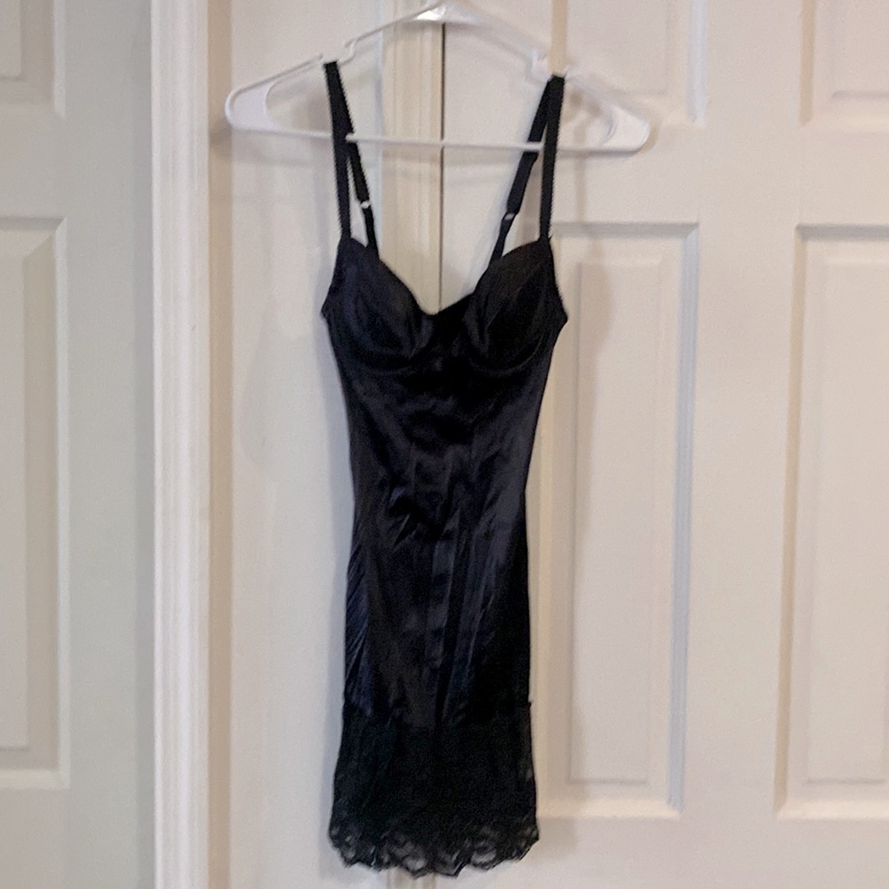 Lacy black slip